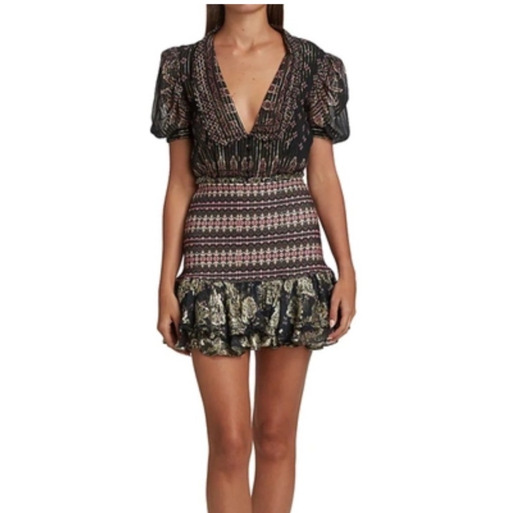 Hemant & Nandita Noor Georgette Mini Skirt